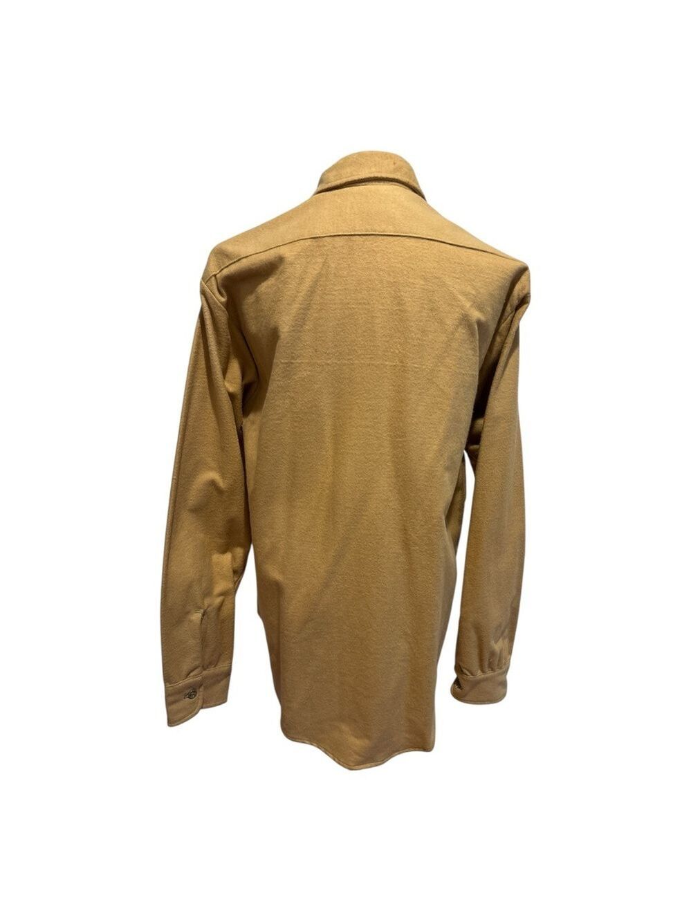 NWOT 80s NORM THOMPSON HEAVY FLANNEL GOLDEN TAN BUTTON DOWN SHIRT GORPCORE SZ M - Picture 4 of 7